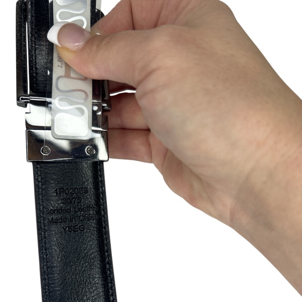 Perry Ellis Brown Bonded Leather Belt Size 30 New With Tag - Picture 4 of 6